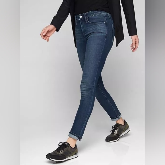 ATHLETA WOMEN'S 128993 DARK WASH SCULPTEK STRETCH SKINNY JEANS PANTS SIZE 6 - Picture 1 of 11